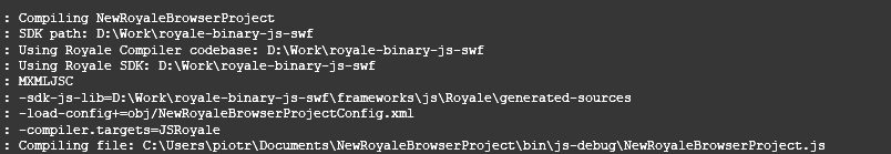 Apache Royale build JS